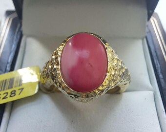 Sterling Silver Vermeil Coral Ring
