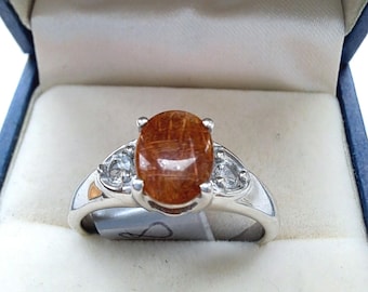 Ring i sterlingsilver med solsten