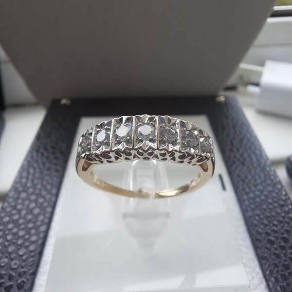 Vintage 9ct Gold Diamond Eternity Ring