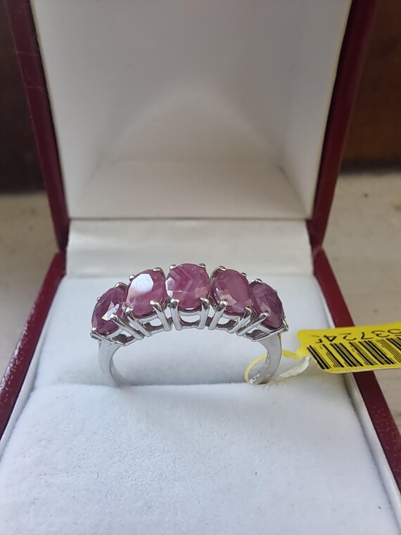 Sterling Silver Ruby Eternity Ring - image 2