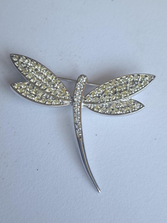 Broche Ancienne Libellule En Argent Sterling 11,4g - Bijou Vintage Animal - Occasion