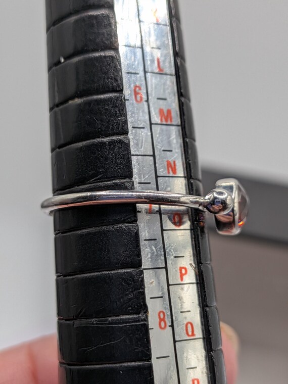 Sterling Silver Garnet Solitaire Stacking Ring - image 7