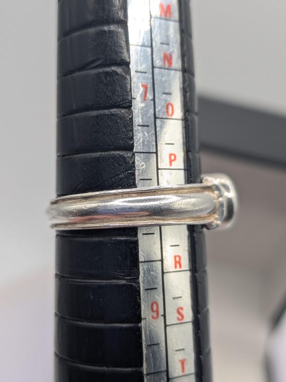 Sterling Silver Garnet Stacking Ring - image 8