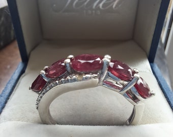 Sterling Silver Ruby Eternity Ring
