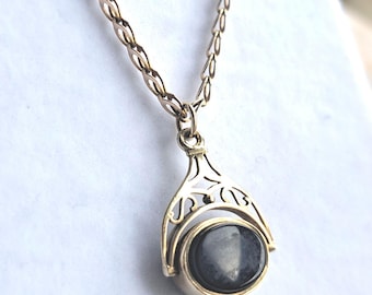 Antike gestempelt 9 Karat Gold Spinner Fob Halskette