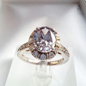 Sterling Silver Diamonique Cluster Ring