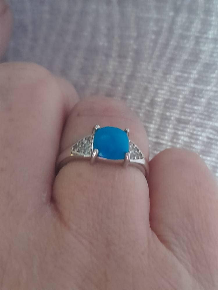 Sterling Silver Sleeping Beauty Turquoise Ring - Etsy