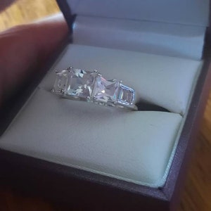 Sterling Silver Quartz Trilogy Ring