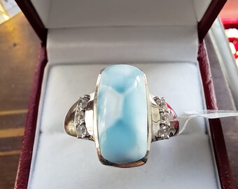 Sterling Silver Larimar Ring