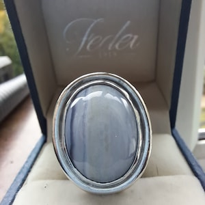 Sterling Silver Lace Agate Ring