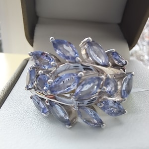 925 Silber Tansanit Ring