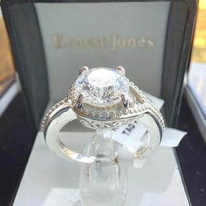 Sterling Silver Swarovski Zirconia Solitaire Ring