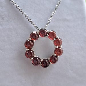 Sterling Silver Garnet Pendant