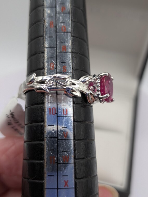 Sterling Silver Ruby Solitaire Ring - image 9