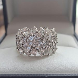 Diamantring i sterlingsilver