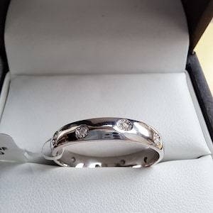 Sterling Silver Diamond Eternity Stacker Ring