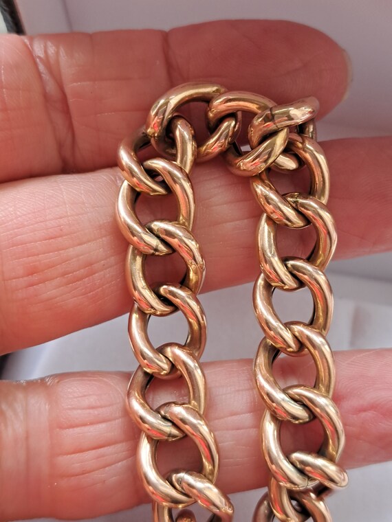 Antique Edwardian 9ct Rose Gold Bracelet - image 7