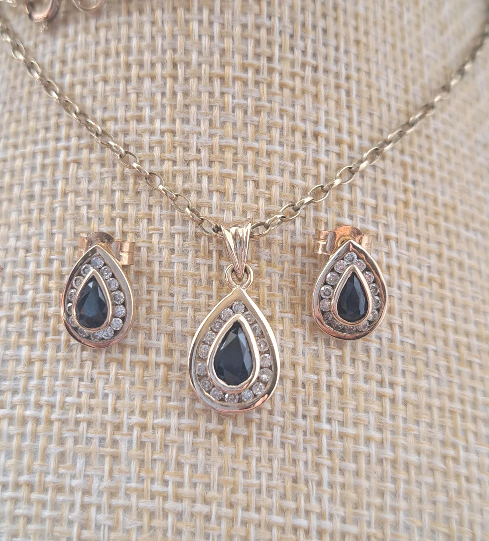 ヴィンテージ ホールマーク付き 9カラット ゴールド サファイア