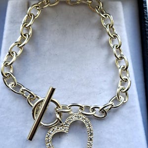 Vintage Hallmarked Sterling Silver Toggle Bracelet