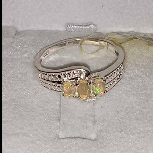 Sterling silver Welo Opal ring