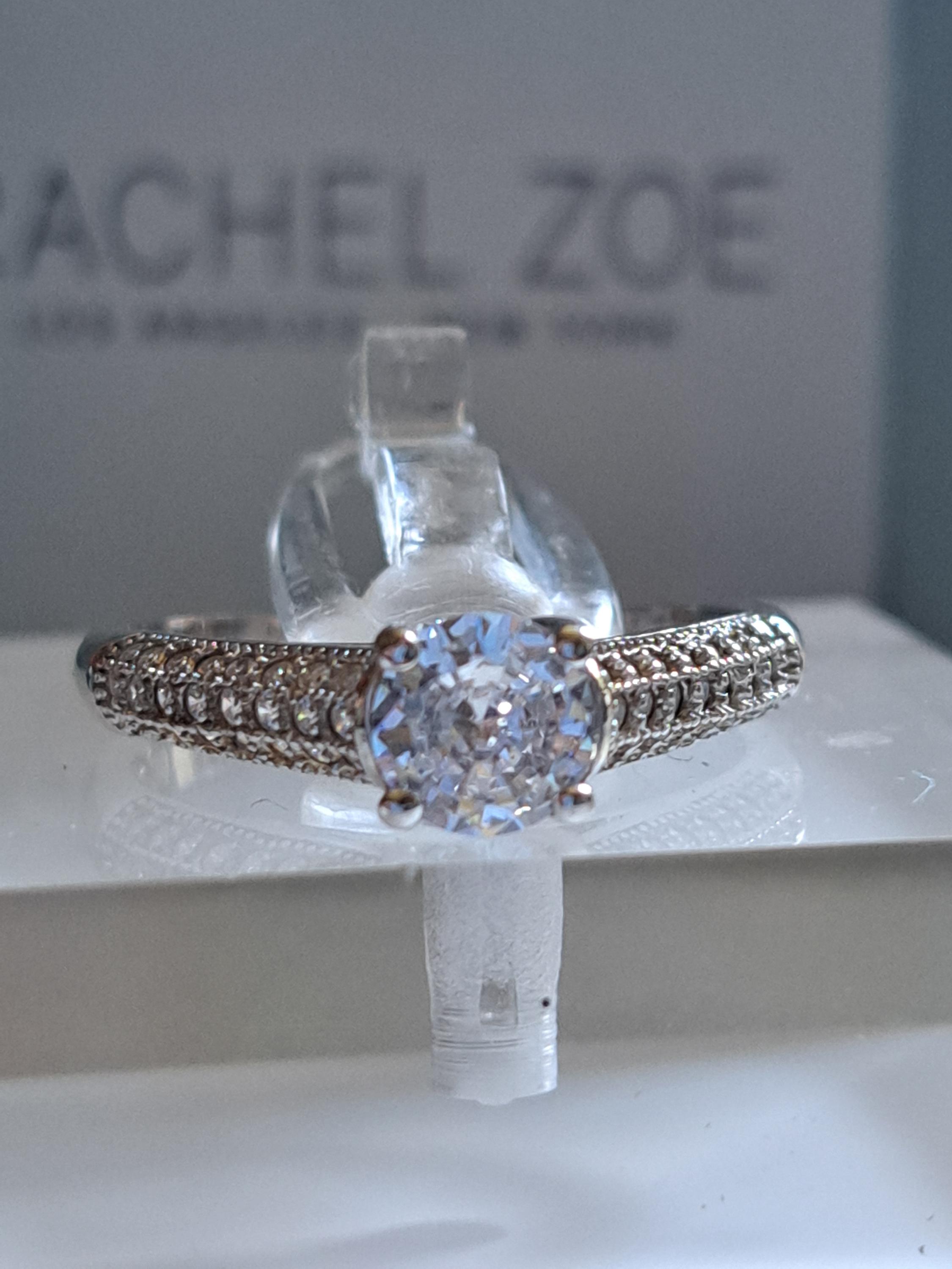 Vintage Sterling Silver CZ Solitaire Ring - Etsy Vintage Sterling Silver CZ Solitaire Ring - Etsy