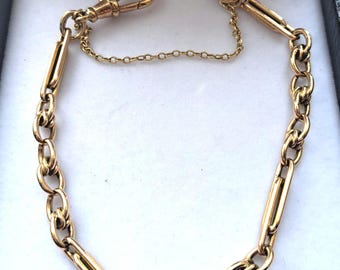 Antique 9ct Gold Albertine Bracelet
