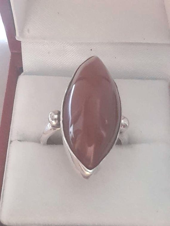 Vintage Sterling Silver Carnelian Ring