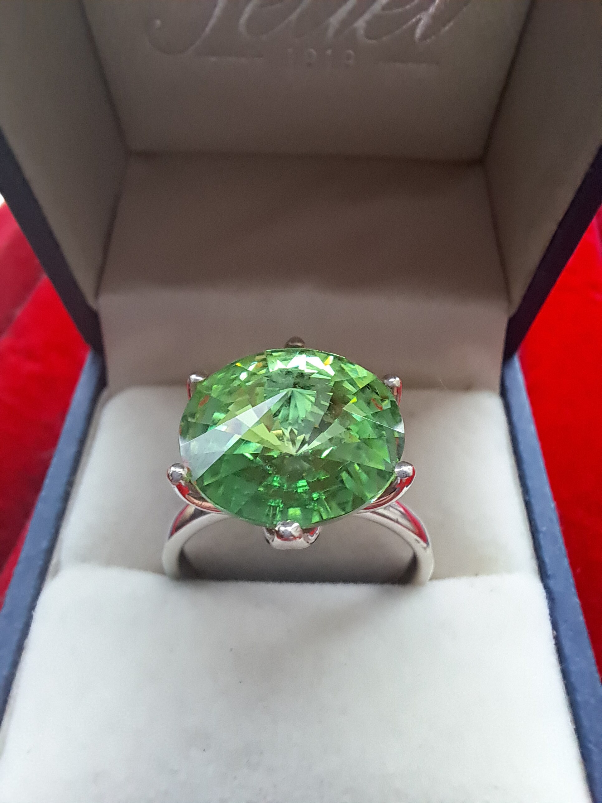 Swarovski Green Ring Etsy Canada