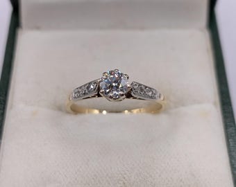 Antique 18ct Platinum Set Old Cut Diamond Solitaire Ring