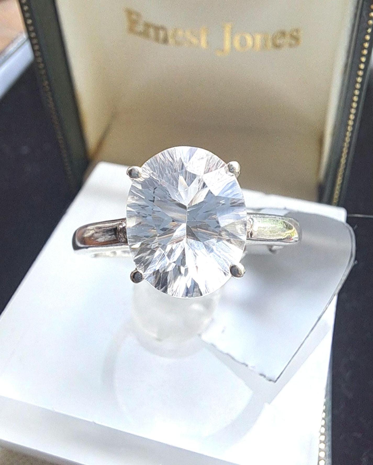 Sterling Silver Quartz Solitaire ring