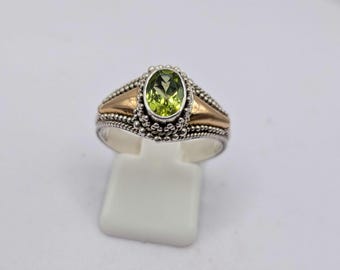 Anello Suarti in argento sterling e oro 18 carati con peridoto