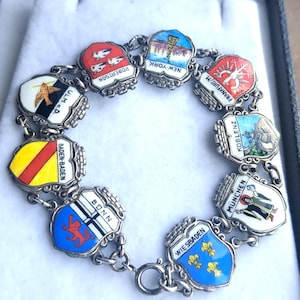 Vintage Silver souvenir panel bracelet