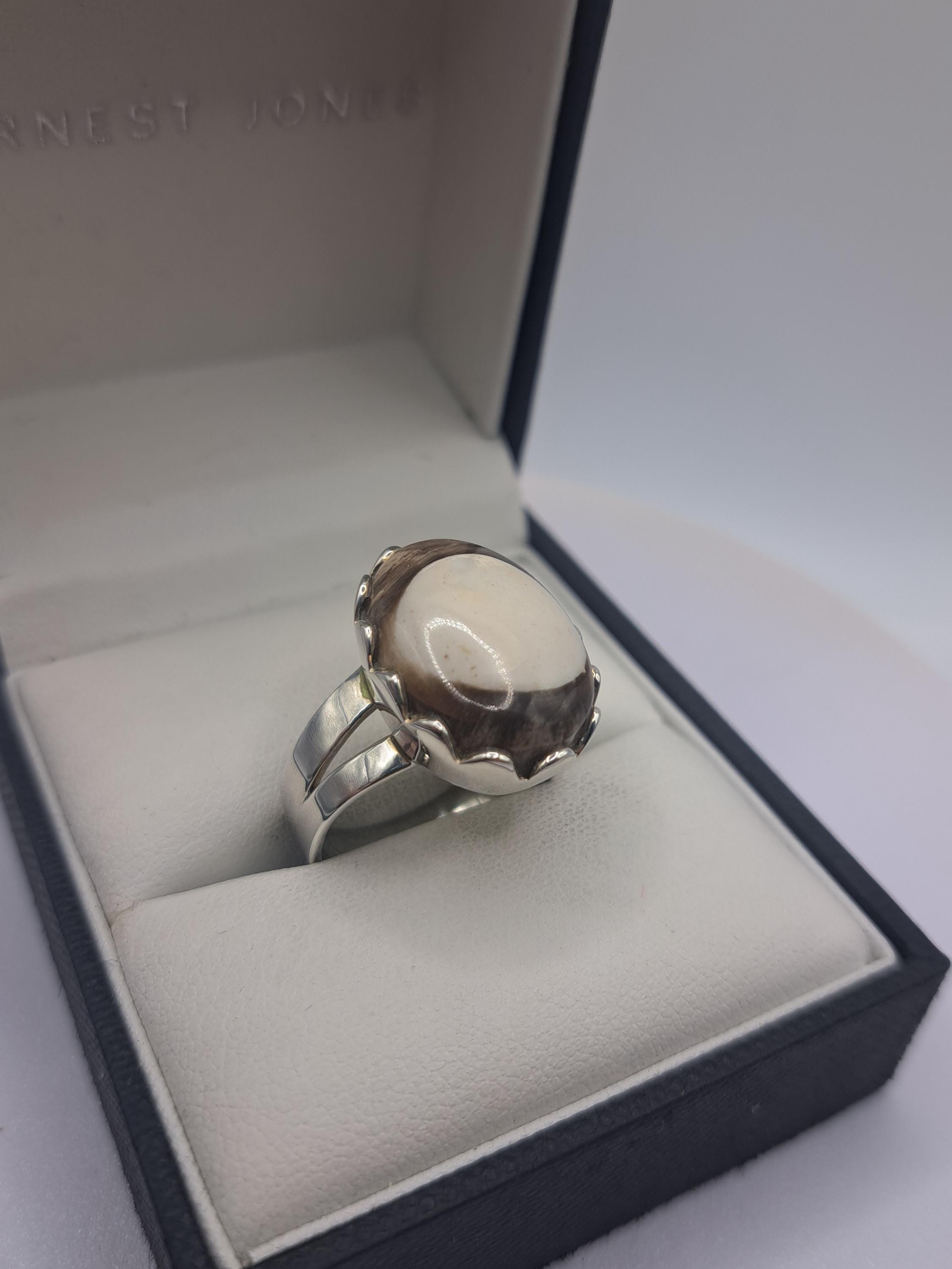 Sterling Silver Peanut Wood Jasper Ring - Etsy