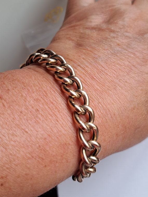 Antique Edwardian 9ct Rose Gold Bracelet - image 6