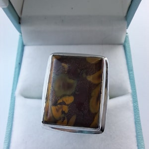 Vintage Sterling Silver Jasper Ring