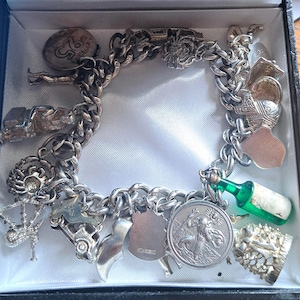 Vintage Sterling Silver Charm Bracelet