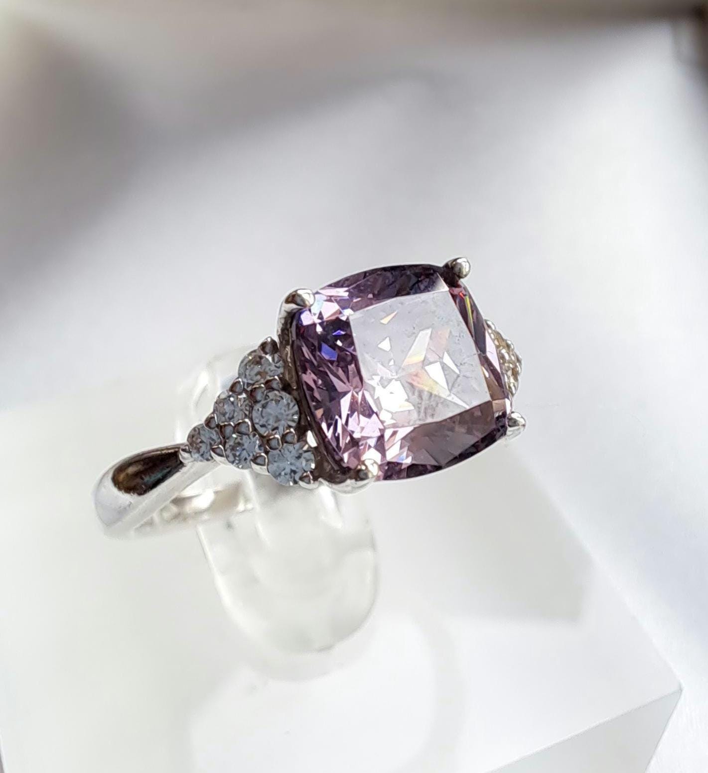 彫金作品　アメジスト 銀製 クラスターリング　SILVER950 彫金作品 アメジスト 銀製 クラスターリング SILVER950 彫金作品