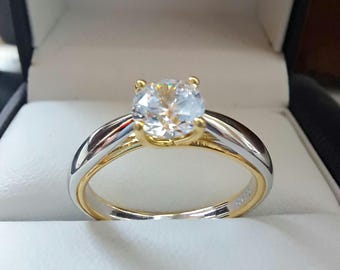 Quality Sterling Silver Cubic Zirconia Solitaire Ring