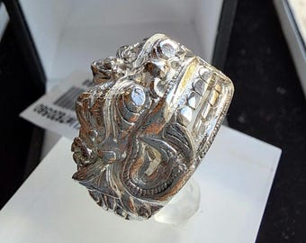 Hallmarked Sterling Silver Barong Ring
