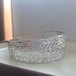 Contemporary Sterling Silver Bangle