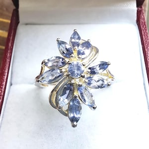 925 Silber Tansanit Ring