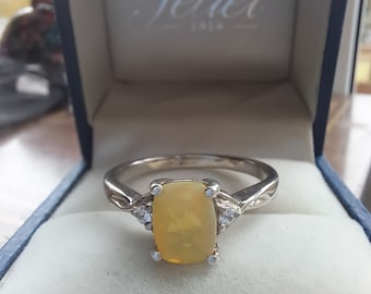 Sterling Silver Ethiopian Opal Ring