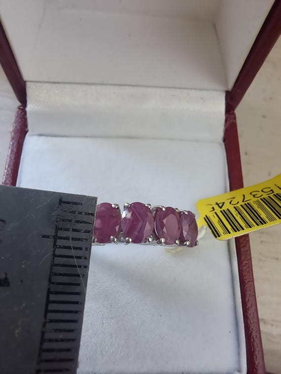 Sterling Silver Ruby Eternity Ring - image 3