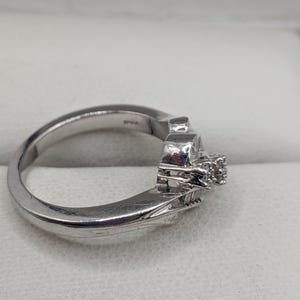 Sterling Silver Natural Diamond Cluster Ring image 5