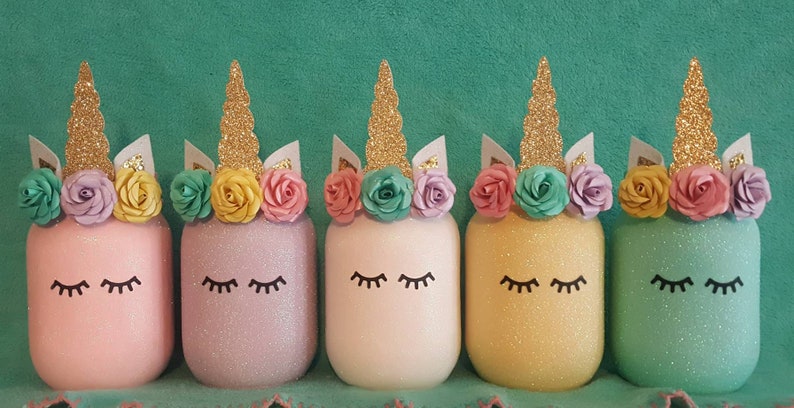 Unicorn Birthday Unicorn Mason Jars Glitter Unicorn Personalized Unicorn Gift Unicorn Gift Unicorn Centerpiece Unicorn Baby Shower
