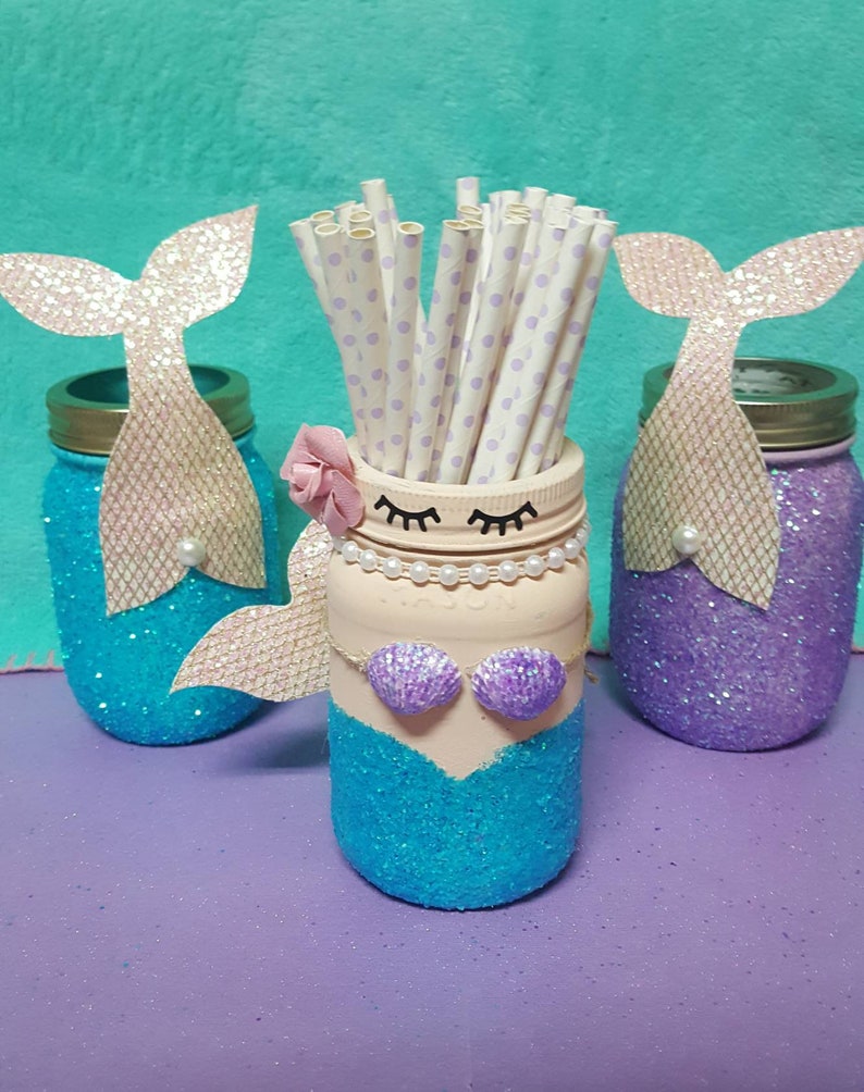 baby shower mermaid centerpieces