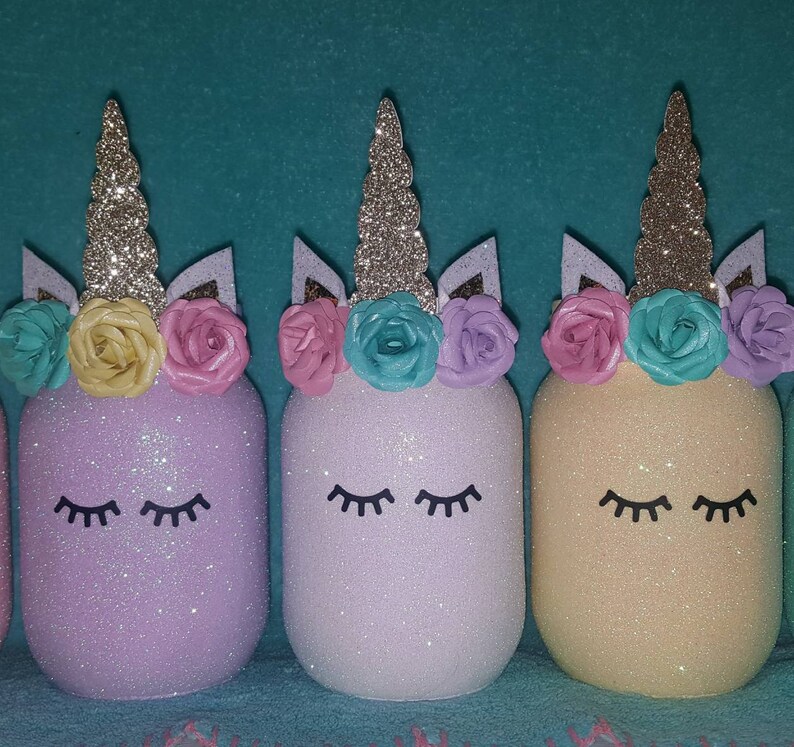 Unicorn Birthday Unicorn Mason Jars Glitter Unicorn Personalized Unicorn Gift Unicorn Gift Unicorn Centerpiece Unicorn Baby Shower