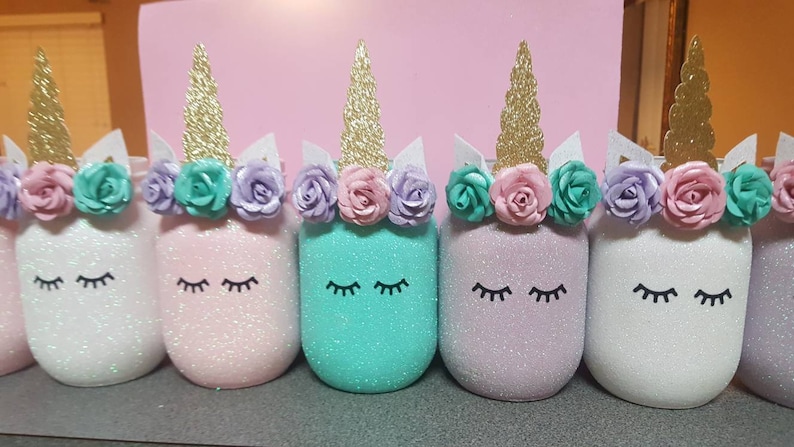 Unicorn Mason Jars