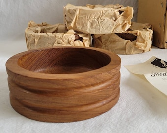 Teak Salad Bowls - Set of 4 MCM Julie Pomerance Thailand NEW!