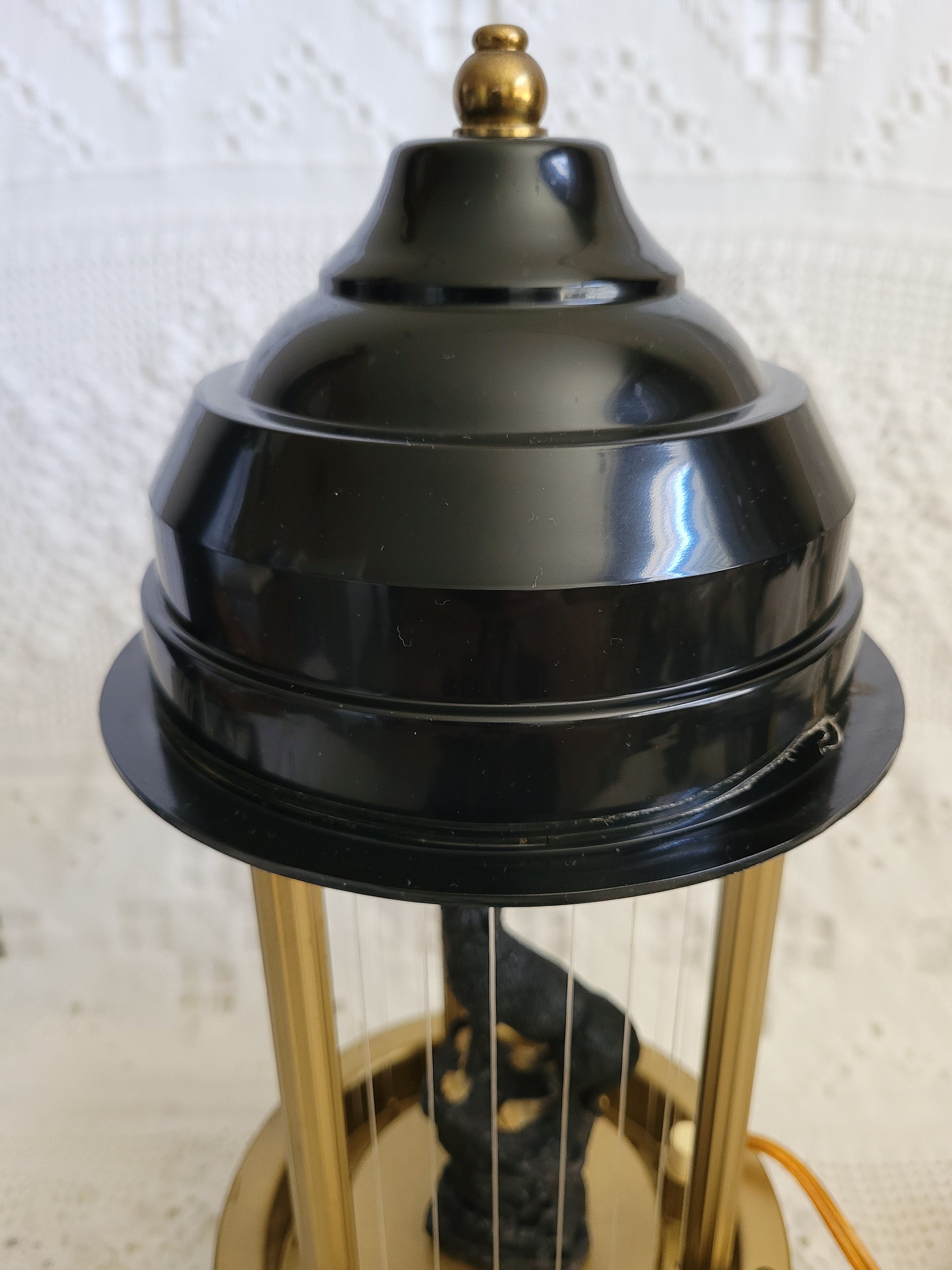 1970's Vintage Oil Rain Tabletop Lamp Howling Wolf Works Etsy